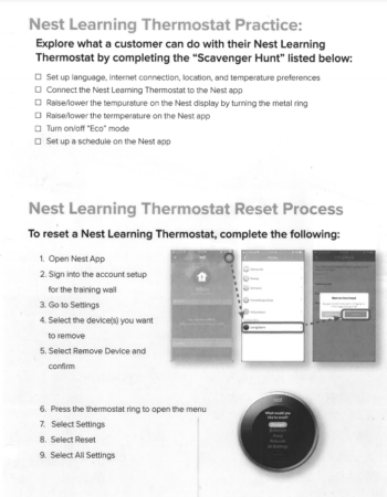 thermostat reset process